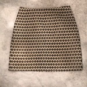 Loft Metallic Gold & Black Mini Skirt